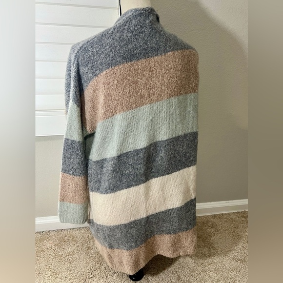 Women’s Cardigan Sweater size XS Long Multicolor Neutral Office Work Knit - Picture 6 of 8